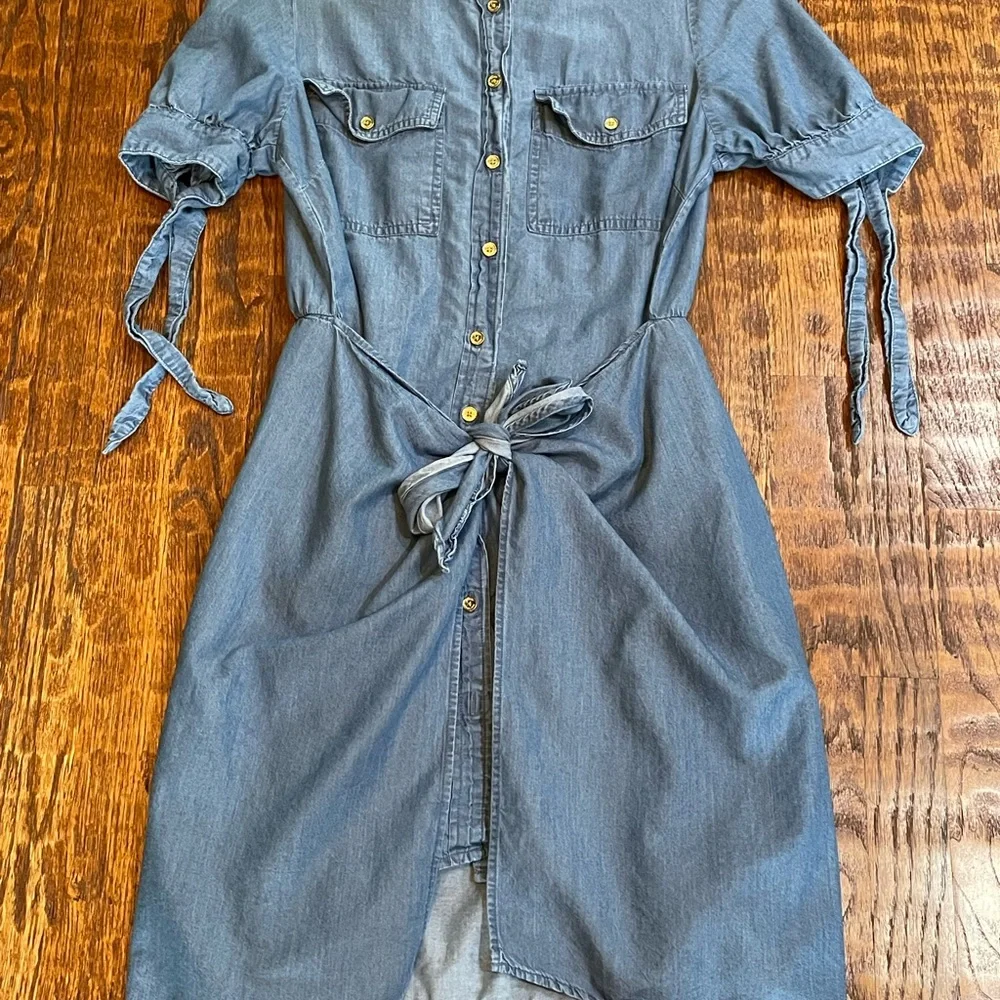 Michael Kors Chambray High Low Dress - Picture 3 of 12